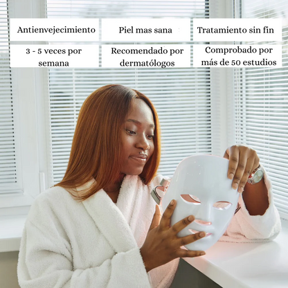 Máscara de contorno LED DERMALUX  | Piel perfecta en 30 días